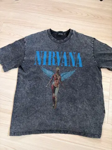 NIRVANA 티셔츠 빈티지 가공