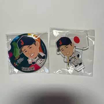 사무라이 재팬 WBC 타네이치 아츠키 캔뱃지 아크릴 스탠드 세트