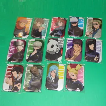 [ 새상품 ] 주술회전 스퀘어 메탈릭 캔뱃지 전 14종 세트