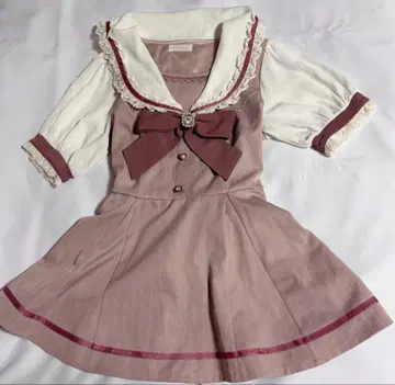 리즈리사 LIZLISA 세일러 카라 셋업 핑크 반팔