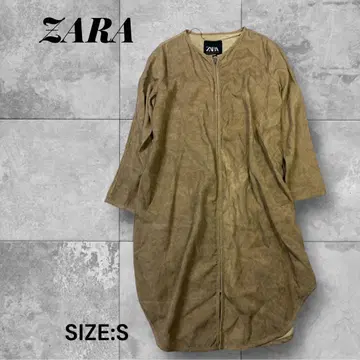 e1126 ZARA 페이크 스웨이드 노카라 자켓 사이즈 S