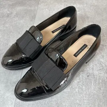 파비오 루스코니 에나멜 오페라 슈즈 블랙 리본 36