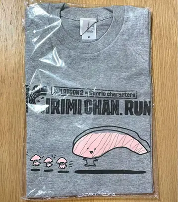 스플래툰2 x 산리오 kirimi 짱 T셔츠 반팔 그레이 연어