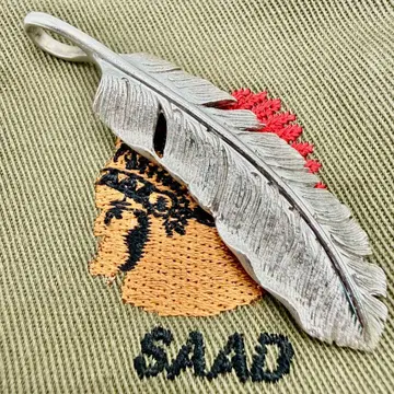 새상품급 SAAD 실버 페더 63mm