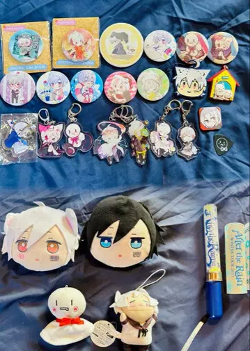 마후마후 굿즈 묶음 판매 봉제 인형 캔뱃지 아크링 키링