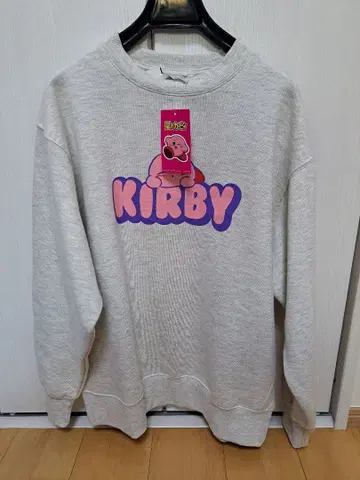 [ 새상품 ] 별의 커비 오야스미 커비 프론트 프린트 맨투맨 M 사이즈