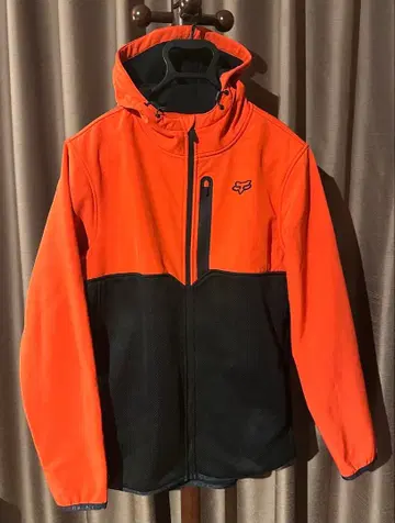 폭스 FOX 소프트쉘 자켓 블랙 x 오렌지 방풍 남성용 bike