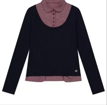 COYSEIO 패치워크 체크 무늬 피케 셔츠