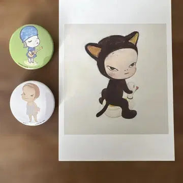 나라 요시토모 캔뱃지 & 엽서