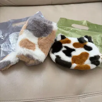 이온 한정판 멜리 초콜릿 삼색 고양이 얼굴 파우치 냥후 파우치