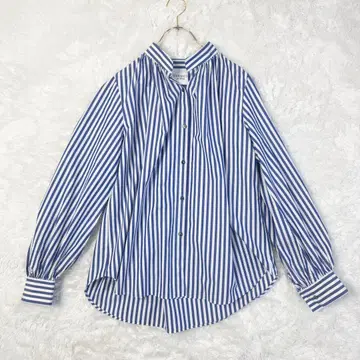 [ 극고품질 ] 베르메이유 페예나 스트라이프 개더 셔츠 블라우스 넉넉한