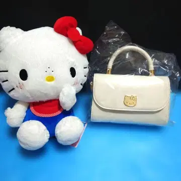 헬로키티 커플 손잡이 포함 롱 스트랩 숄더 플레이트 백