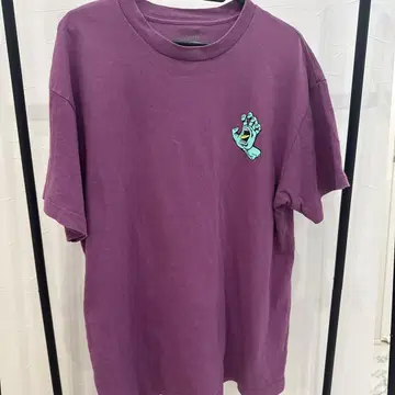 Santa Cruz 티셔츠 오버 사이즈 보라색 로고 스트릿