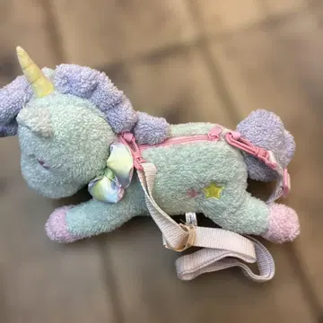 산리오 리틀트윈스타 키키라라 유니콘 봉제 인형 미니백