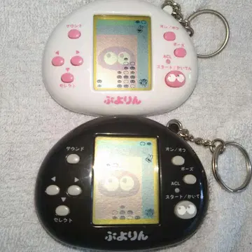 푸요린 화이트 & 블랙 휴대용 게임기 설명서 포함