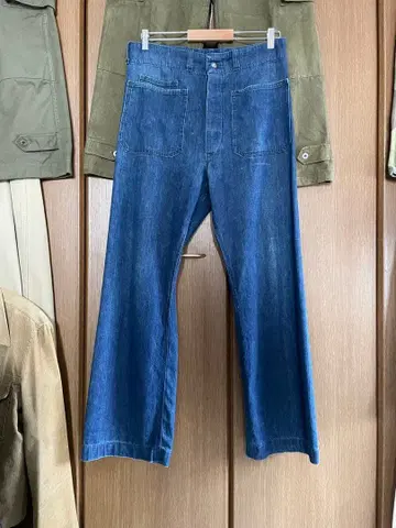 40s u.s.navy 데님 세일러 팬츠 말아 입는 바지