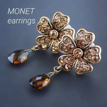 MONET 모네 귀걸이 빈티지 플라워 모티브 코스튬 주얼리