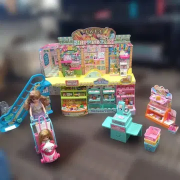 리카짱 쇼핑 파크 팬더 카트 리카짱과 미키짱 인형 포함