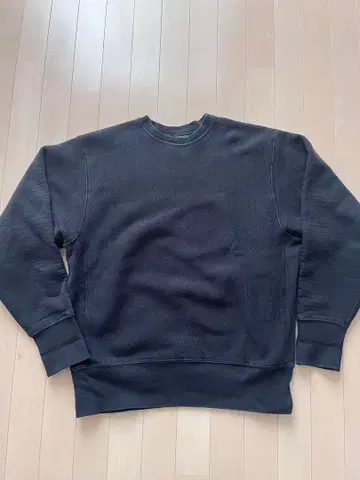 캔버 크루넥 12온스 헤비 웨이트 맨투맨 페이드 블랙 L 사이즈