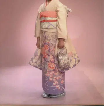 후리소데 세트 성인식 졸업식 결혼식 후리소데 기모노의 야마토 연보라 퍼플