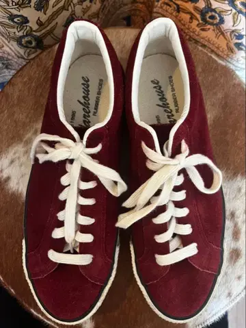 웨어하우스 Lot 3400 스웨이드 스니커즈 보르도 8
