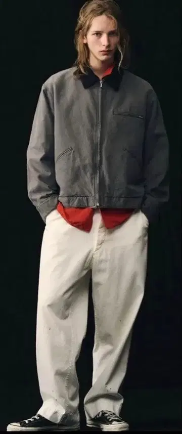 A.presse 빈티지 실크 코튼 디트로이드 자켓