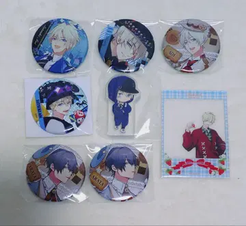 츠키우타. 사츠키 아오이 우즈키 아라타 세트 캔뱃지 코롯토 클리어 카드