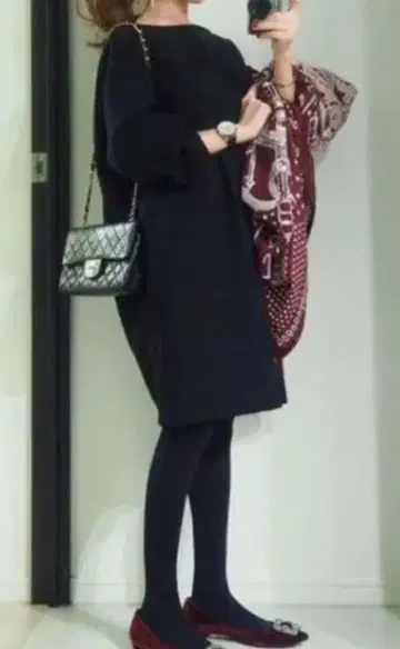 엔폴드 코쿤 원피스 36 블랙