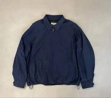 희귀 XXL 90s ORVIS 카라 뒷면 절개 해링턴 자켓 네이비 빈티지
