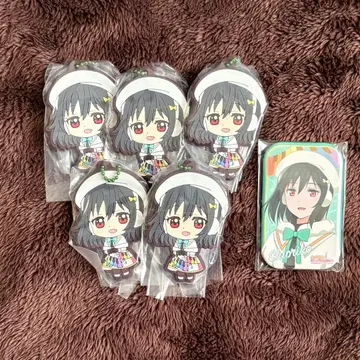 니지가사키 러브 라이브 미후네 시오코 고무 마스 정방형 캔뱃지