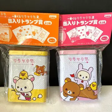 레트로 상품 리락쿠마 캔 트럼프 2세트 반프레스토 제일복권