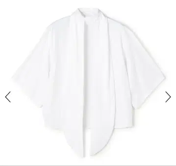 [택 포함 새상품] 데 프레 코튼 스트레치 포플린 타이 블라우스 화이트