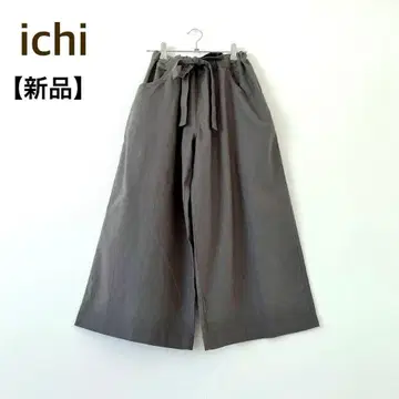 [ 새상품 택 포함 ] ichi 이치 가우초 팬츠 코튼 린넨 그레이