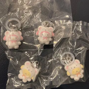 산리오 메지루시 액세서리 폭신폭신 스노우 2종 4개 마이멜로디 폼폼푸린