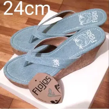 새상품 flojos 통굽 웨지 샌들