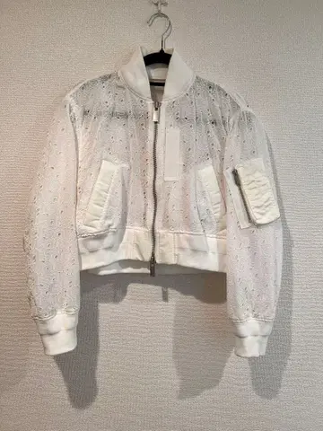 sacai 로고 레이스 MA-1 블루종