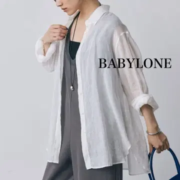 BABYLONE 화이트 긴팔 셔츠 바빌론 시어