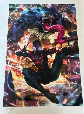 스파이더맨 vs 베놈 byDCWJ 데릭 츄 아트 프린트
