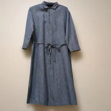 팔라스 팰리스 셔츠 원피스 7부 소매 린넨