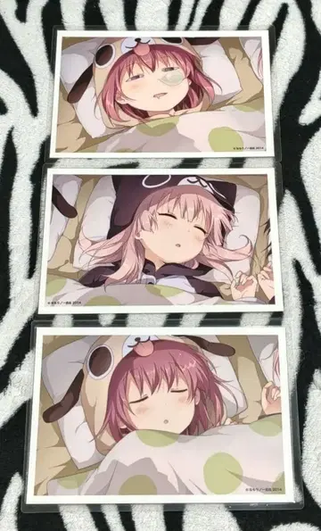 유루유리 잠자는 얼굴 브로마이드 3종 라미네이티드 낱개 판매 엽서