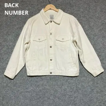 백 넘버 화이트 데님 자켓