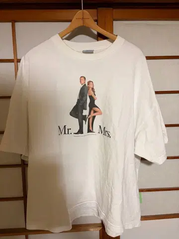 빈티지 Mr.&Mrs. 스미스 브래드 피트 영화 무비 티셔츠