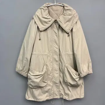라이너 포함 트렌치코트 모즈 코트 후드티 자켓 s 베이지