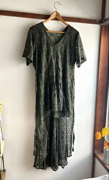 고딕 레이스 롱 원피스 90s-00s