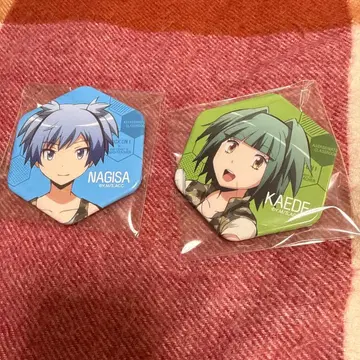 암살교실 캐릭터 배지 컬렉션 Bee 캔뱃지 시오타 나기사 카야노 카에데