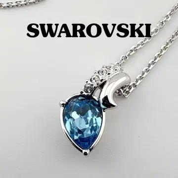 박스 포함 SWAROVSKI / 스와로브스키 블루 크리스탈 목걸이