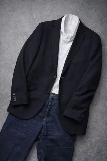 Z Zegna 직조 무늬 자켓 48R 블랙 새상품급