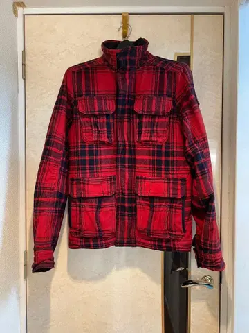 아바클로 멜톤 자켓 (빨검) Abercrobie&Fitch 사이즈 L
