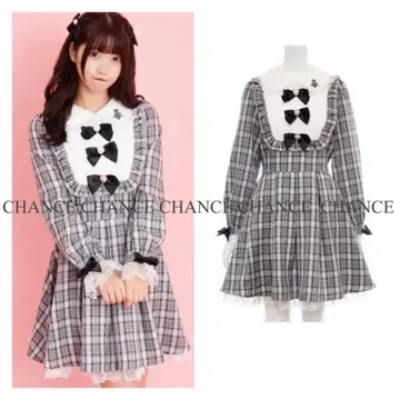 새상품 시크릿허니 원피스 드레스 플레어 스커트 리본 긴팔