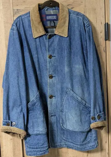 랜즈 엔드 데님 커버올 자켓